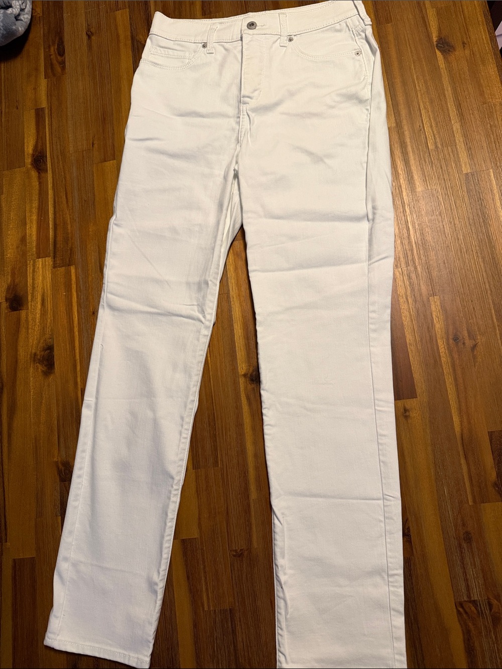 Eddie Bauer White High-Rise Straight Jeans